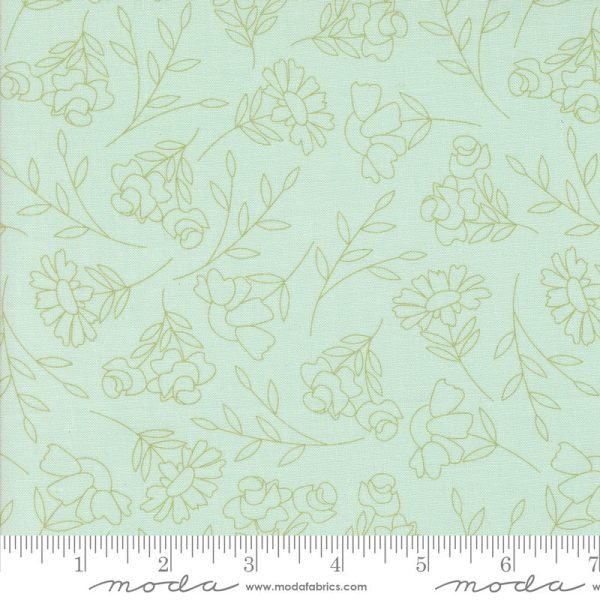 PRESALE Abloom Spring Sketch Robins Egg Yardage by Corey Yoder for Moda Fabrics | 29211 18 Fashion - Image 2