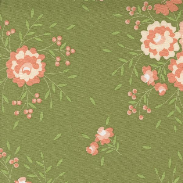 PRESALE Abloom Prairie Springtime Rose Green Yardage by Corey Yoder for Moda Fabrics | 29210 15 Online