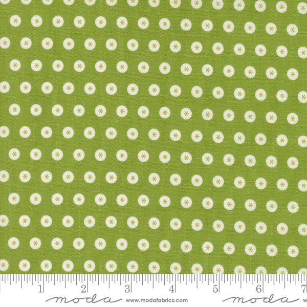 Raspberry Summer Dots Fresh Grass Yardage by Sherri & Chelsi for Moda Fabrics | 37692 18 Discount - Image 2
