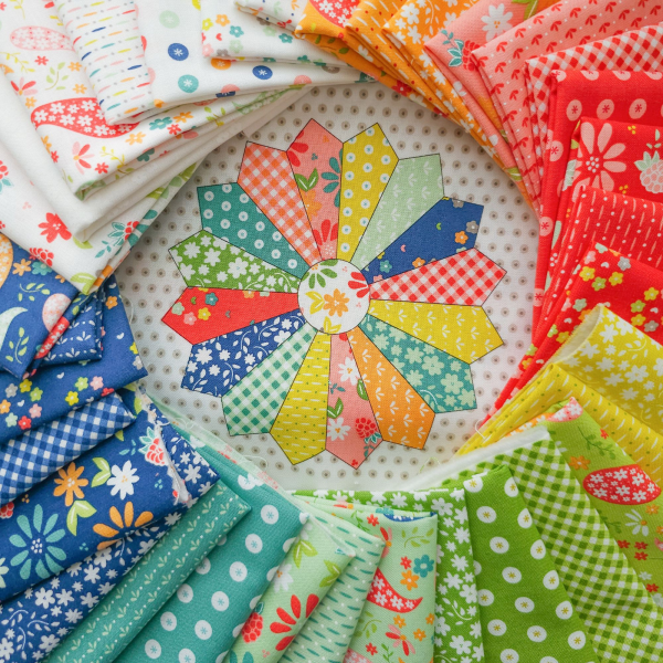 Raspberry Summer Dots Fresh Grass Yardage by Sherri & Chelsi for Moda Fabrics | 37692 18 Discount - Image 3